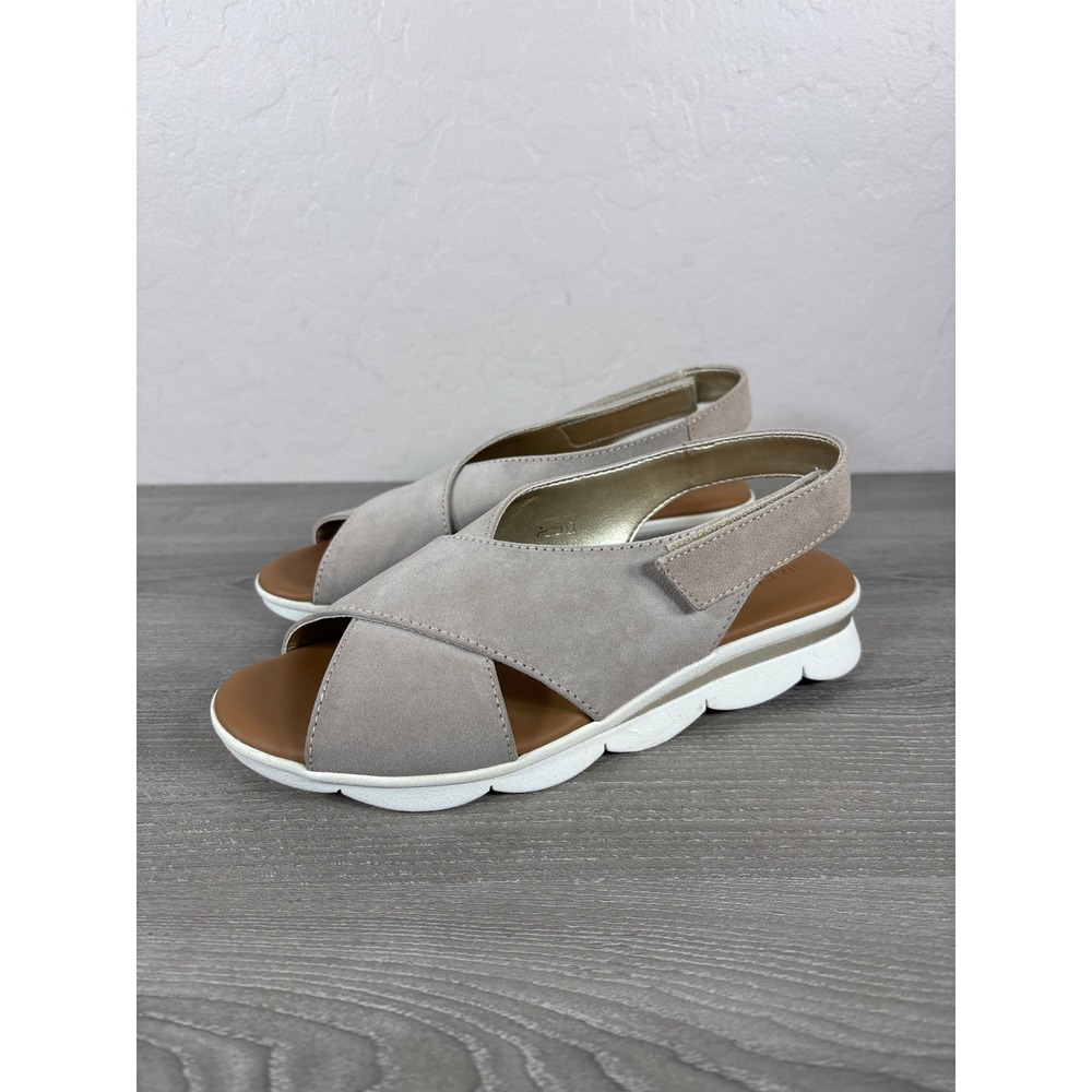 The‎ FLEXX Capri Suede Slingback Sandals Dune Grey Taupe Womens 7.5 M